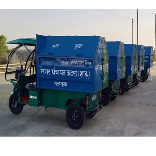Battery Operated E Rickshaw Garbage Loader