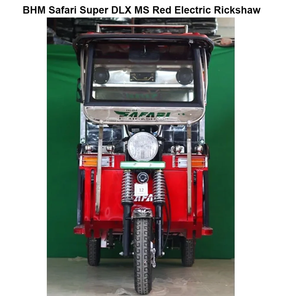 BHM Safari Super DLX MS Red Electric Rickshaw